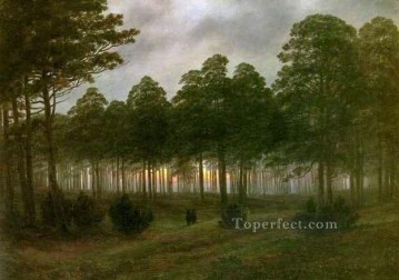 Bosque Painting - Tarde HSE Paisaje romántico Bosque de Caspar David Friedrich